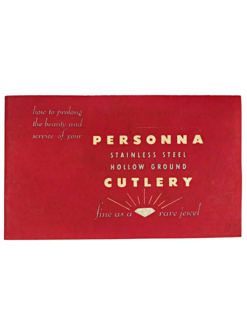 Personna TA‑264 Carving Knife & Fork Set, 1945 Gift, Complete with Box & Insert
